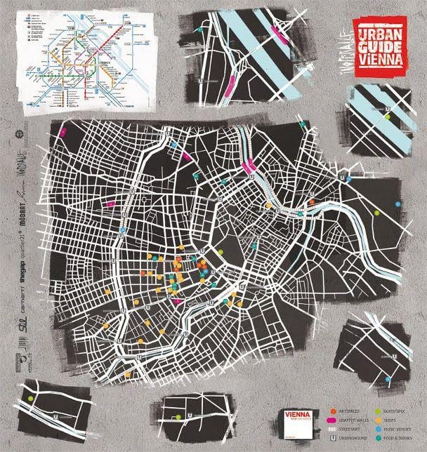 แผนที่ของถนนศิลปะเวียนนา