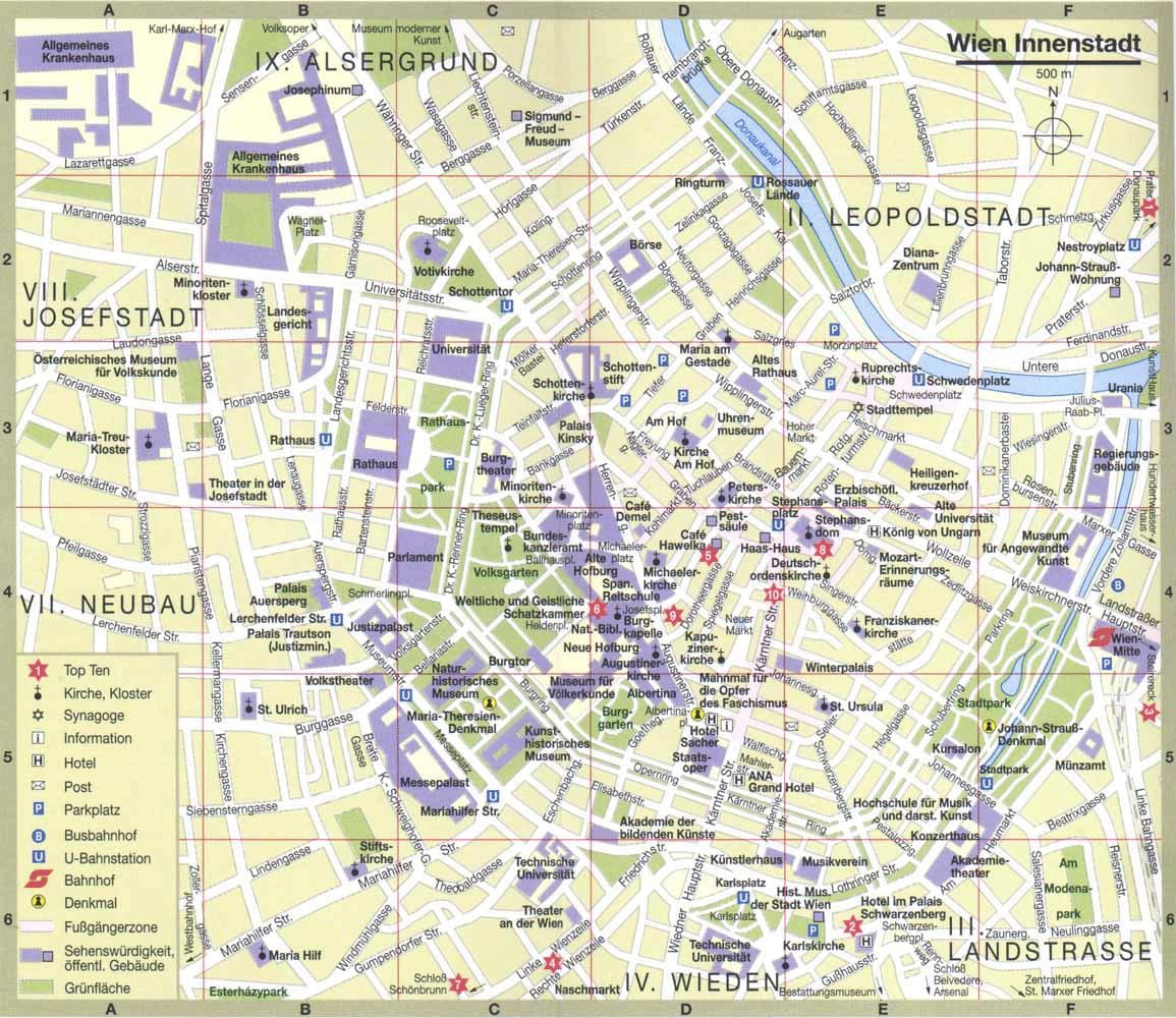 Wien องเมืองบนแผนที่