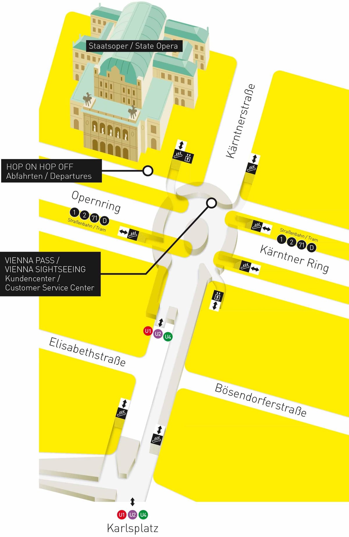 แผนที่ของผ่านไปเวียนนา