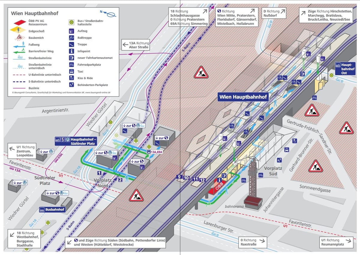 เวียนนา hbf แผนที่