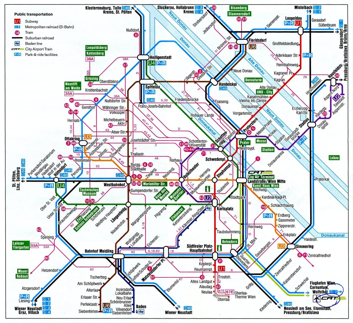แผนที่เวียนน่าออสเตรียนรถไฟ