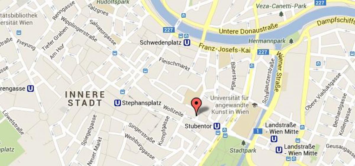 แผนที่ของ stephansplatz เวียนนานแผนที่