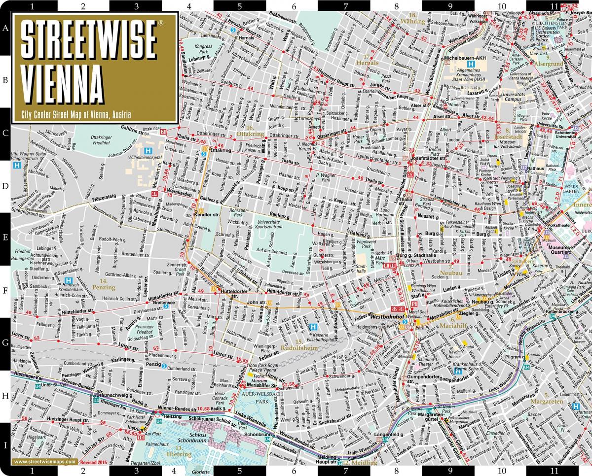 แผนที่ของ streetwise เวียนนา