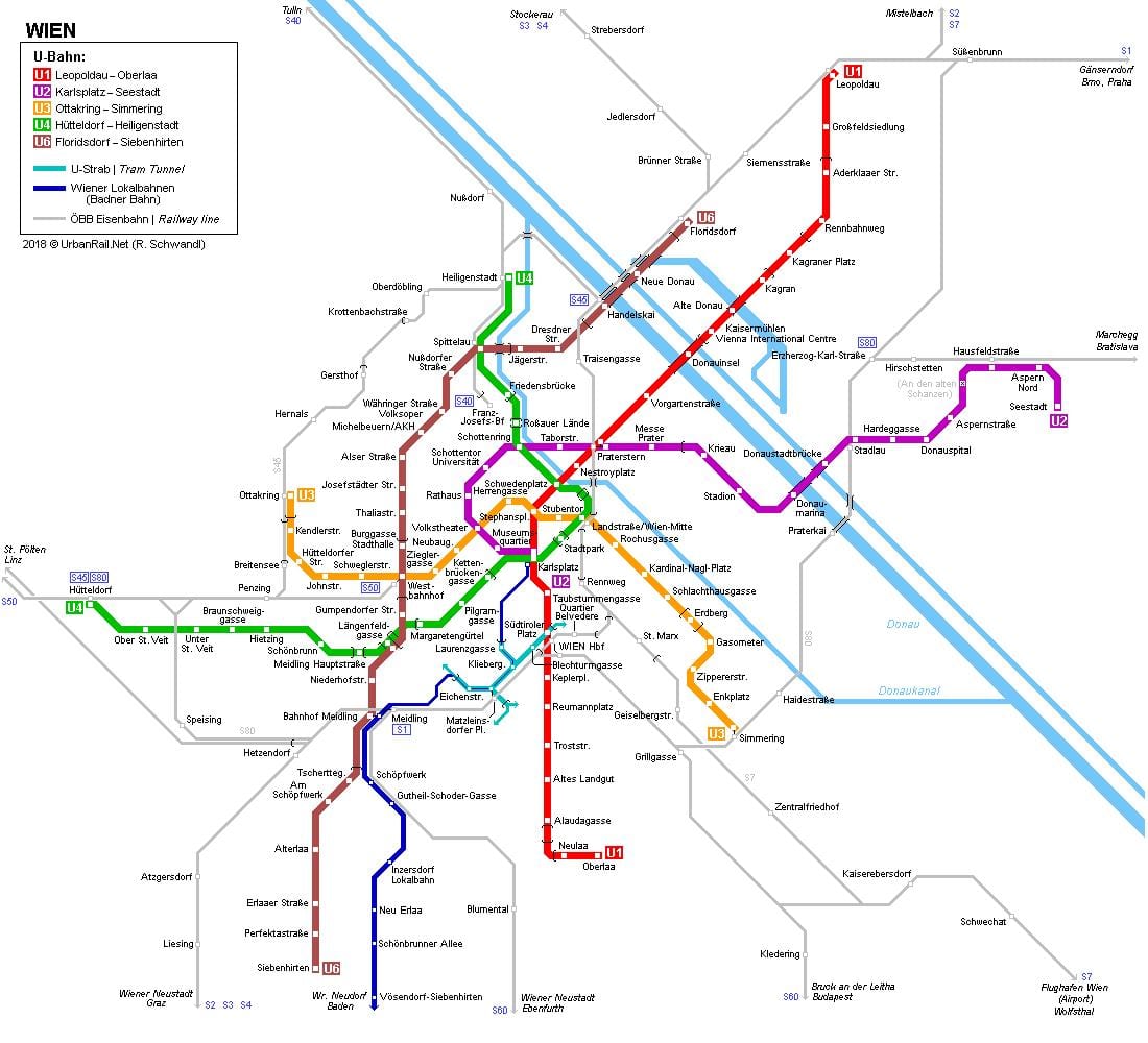 แผนที่ของ uban Wien