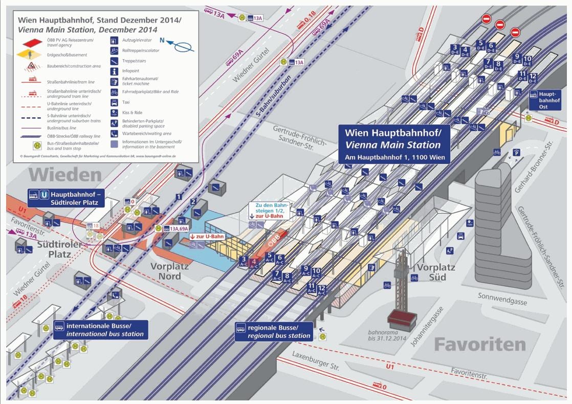 Wien hbf แผนที่