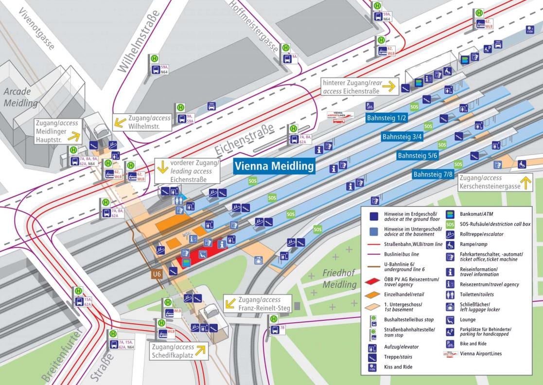 Wien meidling ที่สถานีรถไฟบนแผนที่