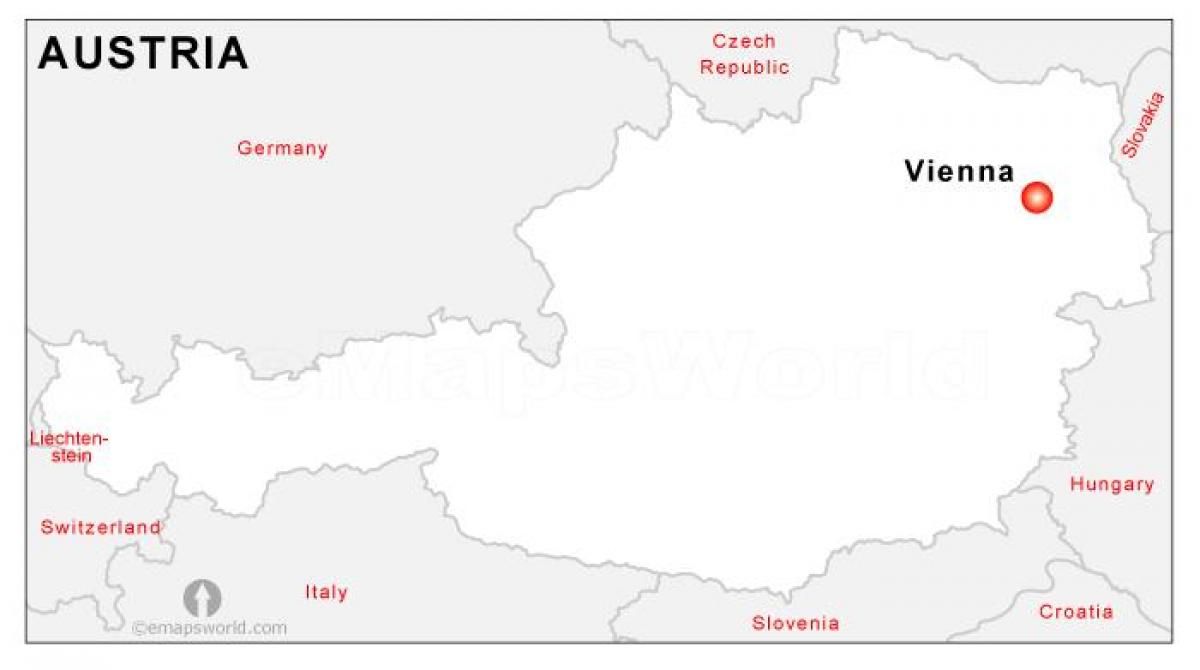 แผนที่ของออสเตรียเมืองหลวง