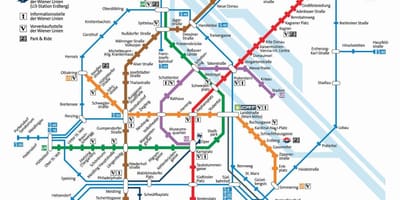 แผนที่ของเวียนนา mrt