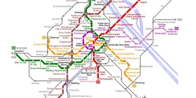 แผนที่ของเวียนนา streetcar