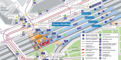 ประจำสถานีรถไฟอยู่ในเวียนนาออสเตรียนแผนที่