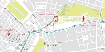 แผนที่ของ belvedere เวียนนา