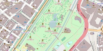 แผนที่ของ stadtpark เวียนนา