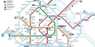 Wien แผนที่รถไฟใต้ดิน