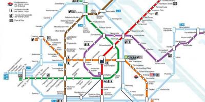 Wien แผนที่รถไฟใต้ดิน