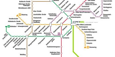 Wien รถไฟบนแผนที่