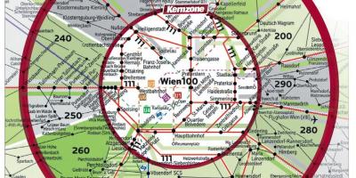 Wien 100 พื้นที่บนแผนที่